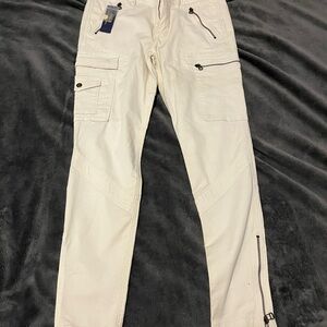 Ralph Lauren pants Highland Cream zippered pockets. Size 10